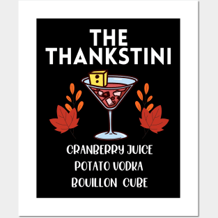 Thankstini Thanksgiving Drink Posters and Art